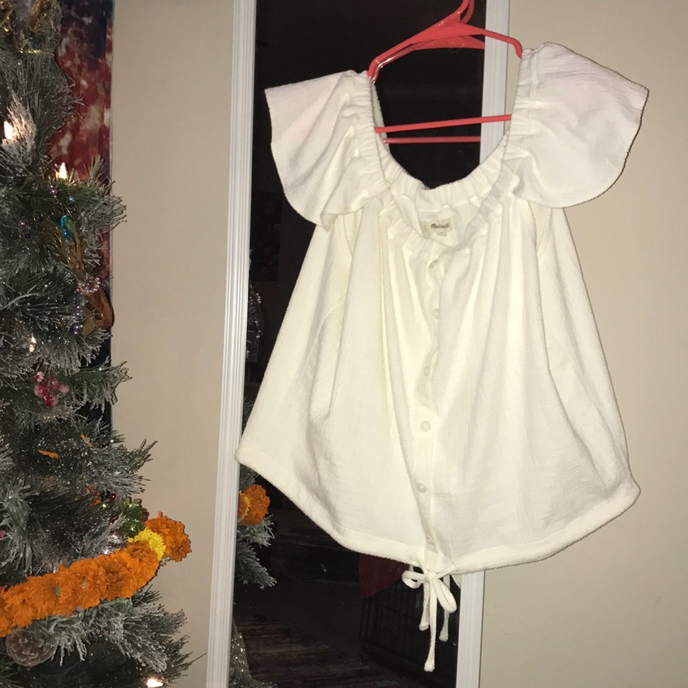 Madewell Button and Tie-Front Blouse